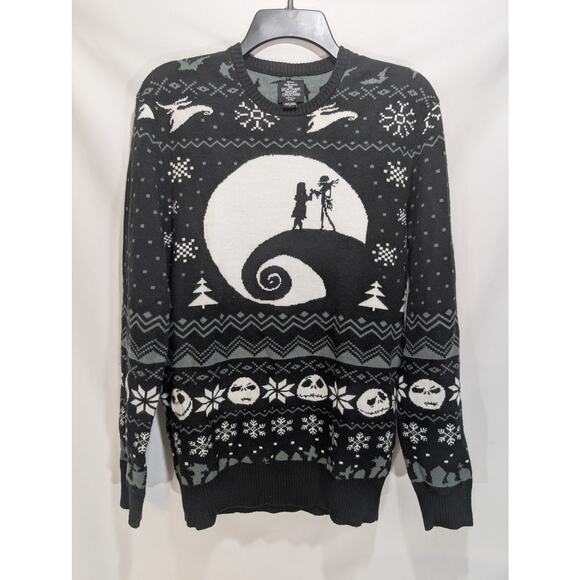 Disney Nightmare Before Christmas Jack & Sally Sweater Size Small - Picture 1 of 5